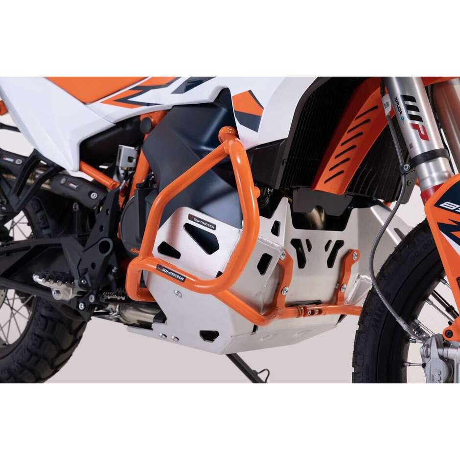 Pare-moteur orange SW-MOTECH SBL.04.521.10001/EB pour KTM 790 Adv/R (19-21) ; 890 Adv/R (20-22)